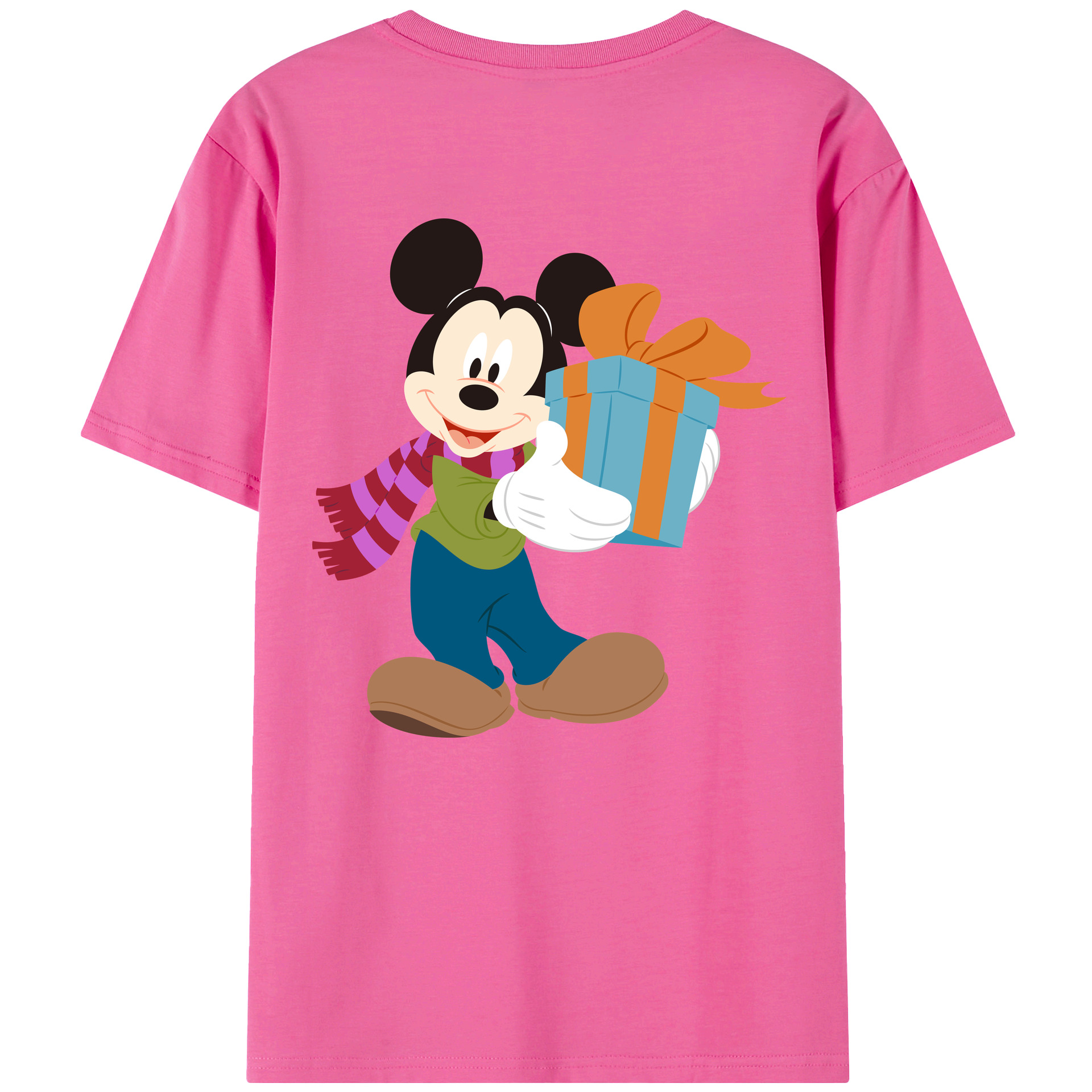 （画像用） ミッキーマウス Mickey Mouse レディース半袖Tシャツ(バックプリント)